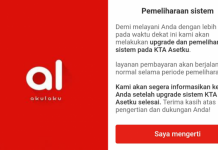 Pemeliharaan Sistem Akulaku, KTA Kilat Dan Dana Cicil Tidak Bisa Dipakai